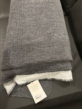 Coyuchi 803263056759 Cozy Cotton King Organic Blanket Charcoal Nwt 498 Made In Germany