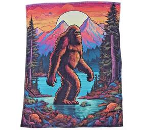 Cozy 904456701332 Bigfoot Sasquatch Oversized Plush Throw Blanket Cabin Lodge Camping Cryptid Gift