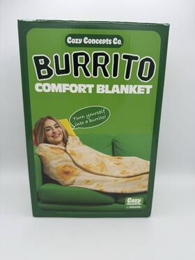 Cozy Concepts By Relatable 810816036359 Burrito Comfort Blanket 65 Inch Throw Super Soft Fleece Tortilla New