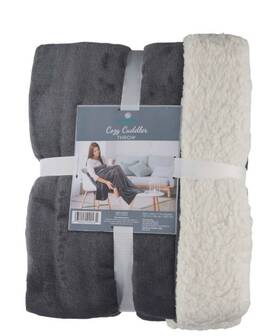 Cozy Cuddler 430002090431 Gray Throw 50 Inch X 60 With A 14 Pocket For Your Feet Nwt