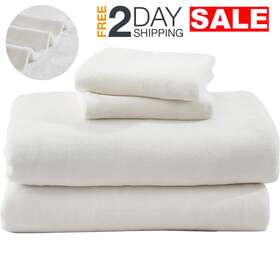 Cozy Fleece 810020432541 S Banas Blancas De 4 Piezas Franela Para Cama Full El Frio Invierno En Oferta Us