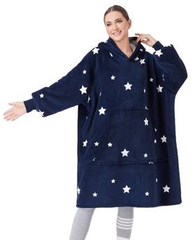 Cozyleep 095586116485 Wearable Blanket Hoodie Women Men Warm Sherpa Oversized Hooded Sweat