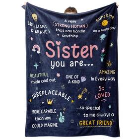 Craftique 683429622512 Heartwarming Sister Gifts -sister You Are Amazing Blanket- C