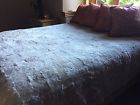 Kt-1027 Creamy . 95x115 100 White Bedspread Shearling Lambskin Sheepskin Fur