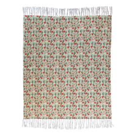 Xs0699 Creative Co-op Cotton Printed Slub Throw With Floral Pattern And Fringe Multicolor Xs0699 Creative Co-op Cotton Printed Slub Throw With Floral Pattern And Fringe Multicolor