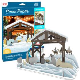 Creative Kids 813268016214 Snow Paper Snowy Nativity Scene Set With Sheets Turn To White