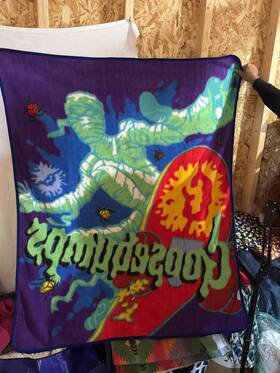 40165916967083 Creepy Company New Co. Goosebumps Mummy Blanket Throw 60x42 Inch Horror Book 90s Tv