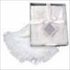 123962 Cross Stephan White Blanket Shawl Baby Embroidered 40 .