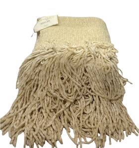 Crown Crafts 705857011406 Royal Chenille Luxury Throw Blanket Off White Fringe 40x70 Usa Nwt