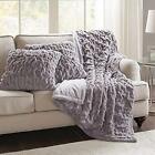 Cs500992 Faux Fur Throw Blanket Set Fluffy Plush Blankets 086569081247
