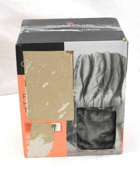 43cuuhethsd Cuddl Duds Plush Heated Throw 50 Inch X 60 Gray 5 Custom Heat Settings Soft And Cozy