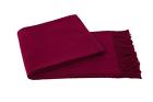 Cv100ras Cashmere Wool Blend Chevron Throw Raspberry