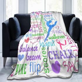 Sweettian-style-1 Cvrozpwy Gymnastics Blanket Gymnast Gift Soft Flannel Fleece Cozy Throw 40x50 Inch
