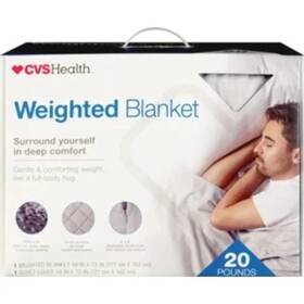 Cvs Health 050428618356 20 Lb Pound Weighted Blanket 48 Inch X 72 Gray For Deep Comfort And Sleep