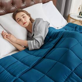 Cymula 698596053380 Weighted Blanket For Adults 15lbs 48 Inch X72 Twin Size - Cooling Breathable He