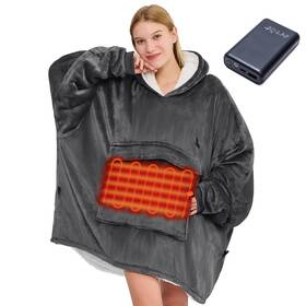 Cymula 732262984001 Heated Blanket Hoodie - Oversized Wearable Portable Hoo