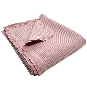 Daegu1988home 809656868031 100% Cotton Frilled Bed Coverlet Blanket Twin Size 63 X 83 Inch - Pigment