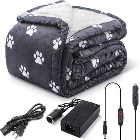 Datanly-ghjk-7564 Datanly 12 Volt Heated Car Blanket 59 X 51 Inch Portable Electric Wit