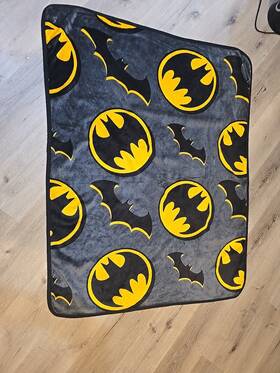 Dc 073558825470 Boys Fleece Throw Blanket Batman Black Yellow Euc Microfiber 47 40