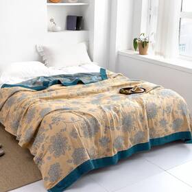 B093szfz4r Decmay Muslin Warm Bohemian Throw Blanket 5-layer Cotton Bedspread For