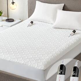 Doc55-1004 Degrees Of Comfort Heated Mattress Pad Queen Size With Dual Control Electric Cover Wit
