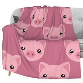 Delerain 552626475092 Cute Cartoon Pig Soft Throw Blanket 40 Inch X50 Lightweight Flannel Fleece Blanke