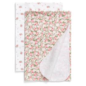 Sa2052-3034 Delta Children 100% Cotton Flannel Baby Receiving Pack Of 2 Pink Floral
