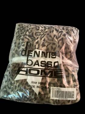 98398 Dennis Basso Leopard Blanket Faux Fur New Sealed Oversized 68x60