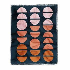 63137-wothbt Deny Designs 50 Inch X60 June Journal Desert Circles Woven Throw Blanket Red -
