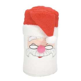Department 56 028399359523 Snowpinions Snow Throw Santa Face Super Soft Fleece Blanket 45