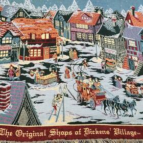 Rn14900 Department 56 Tapestry Throw Blanket The Dickens Village Series Original Shops Dept 100% Co