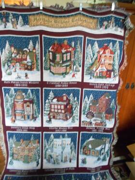 Dept 56 490620207789 Xmas Heritage Village Collection Ltd Edition Cotton Throw Blanket 46x68