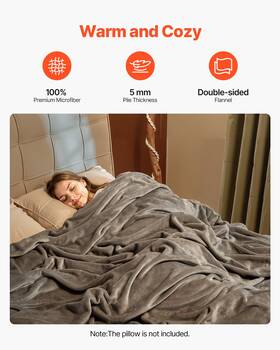 Description 197988511502 Queen Size Blanket 90 X Inches Lightweight Throw For Bed Grey