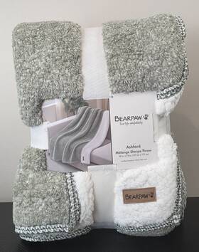39483 Desert Sage Bearpaw Ashford Cozy Melange Sherpa Throw Blanket 50 Inch X 70 In Color 39483 Desert Sage Bearpaw Ashford Cozy Melange Sherpa Throw Blanket 50 Inch X 70 In Color