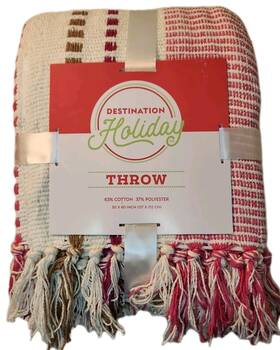 Destination Holiday 041220735594 Bright Pink Microfiber Throw Blanket 50 Inch X 60 New W Tags
