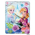 Dfz059000002ret  Disney Frozen Floral Fjord Micro Raschel Throw Blanket 087918239944