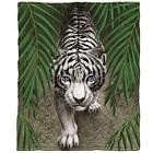 Dh-832 Dawhud Direct White Tiger Fleece Throw Blanket 637230971697