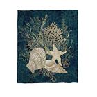 Dh689054399737 Piece Navy Sand Coastal Themed Design Throw Blanket 689054399737