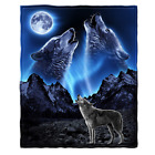 Dhy-x829 Dawhud Direct Super Soft Size Fleece Blanket Wolves Howli