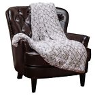 Diamond-embossed-beige Chanasya Super Soft Fuzzy Fur Faux Cozy Warm 727612890958
