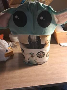 Disney 032281150860 Disneys Star Wars Mandalorian Baby Yoda Child Fleece Hooded Snuggle Wrap