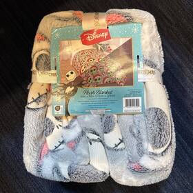 Disney 032281157500 Nightmare Before Christmas Glow In The Dark Super Soft Plush Blanket 60 Inch X90 New