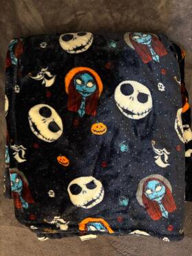 Disney 032281158200 Nightmare Before Christmas Jack Skellington Plush Throw Blanket 50x70