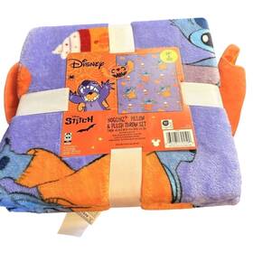 Disney 032281794590 Stitch Nogginz Halloween Pillow And Plush Throw Set