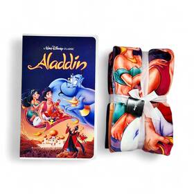 Disney 032281795634 Aladdin Classic Vhs Boxed Silk Touch Throw Blanket 50 Inch X 70