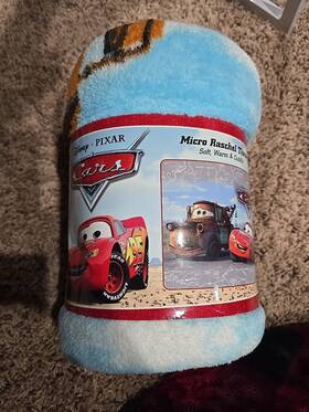 Disney 075593787362 Cars Fleece Blanket Throw Tow Mater And Lightning Mcqueen 50x60 Map Vivid
