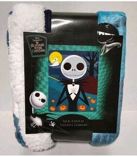 Disney 190604293400 Nightmare Before Christmas Jack Skellington Blanket 40 Inch X50 Soft Sherpa Halloween