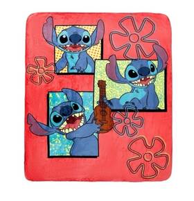 Disney 190604811161 Stitch Cloud Throw Blanket Faux Fur Reverse 50 X 60