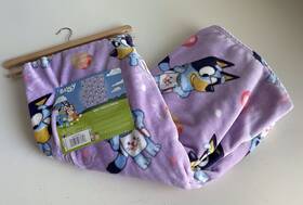 Disney 190604973647 Bluey Easter Eggs Bunny Silk Touch Throw Blanket Purple 50 X 70 Inch New