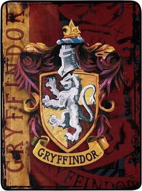 Disney 199124227780 Harry Potter Gryffindor Shield Silky Soft Throw Blanket 40 Inch X 50